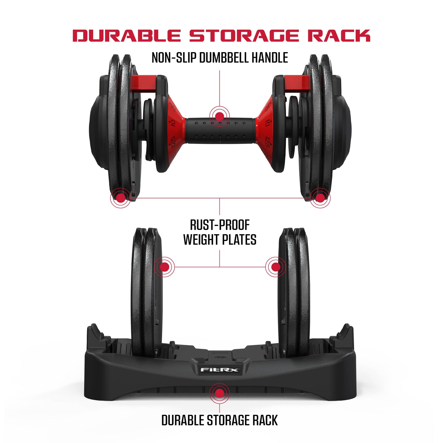 (2 Pack)  Smartbell, 25Lbs. Quick-Select 9 in 1 Adjustable Dumbbell for Home Gym, 5-25Lbs. Weight in 2.5Lbs Increments