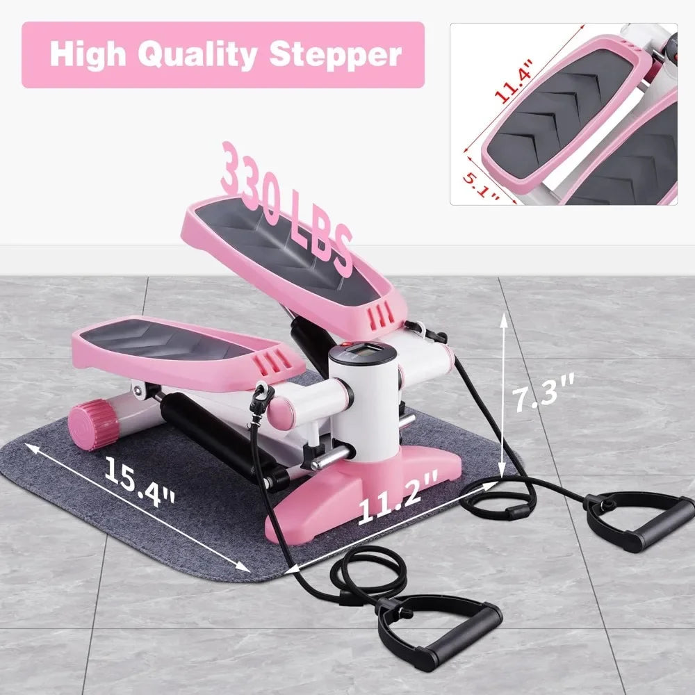 Steppers for Exercise, 330Lbs Stepper Exercise Equipment with Resistance Bands, Stair Stepper with Capacity for Home Workouts