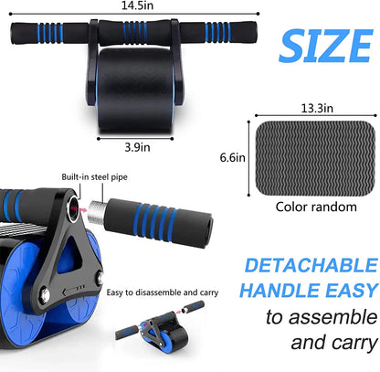 2023 New Ab Roller Wheel, Automatic Rebound Abdominal Wheel, Ab Abdominal Exercise Roller Elbow Support Gym Equipment for Home