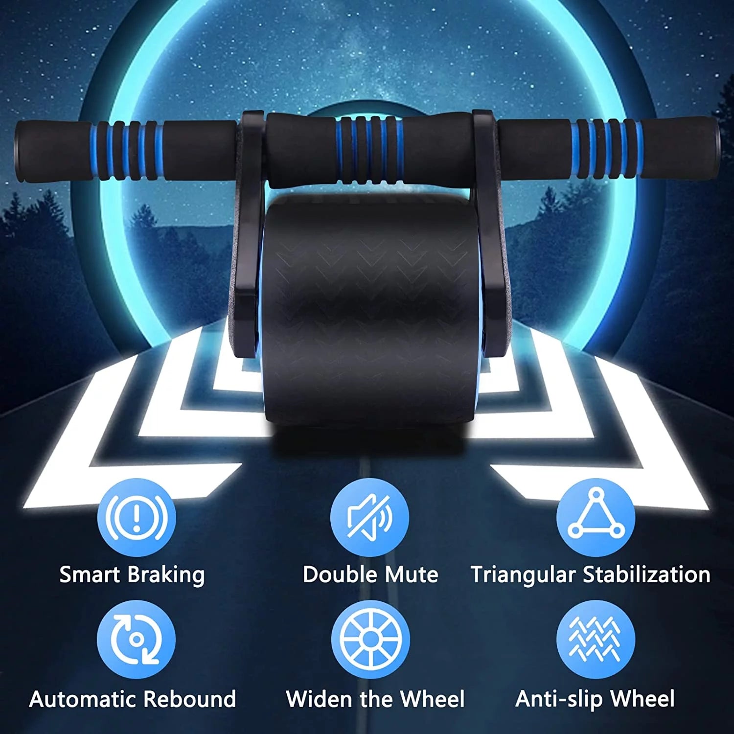 2023 New Ab Roller Wheel, Automatic Rebound Abdominal Wheel, Ab Abdominal Exercise Roller Elbow Support Gym Equipment for Home